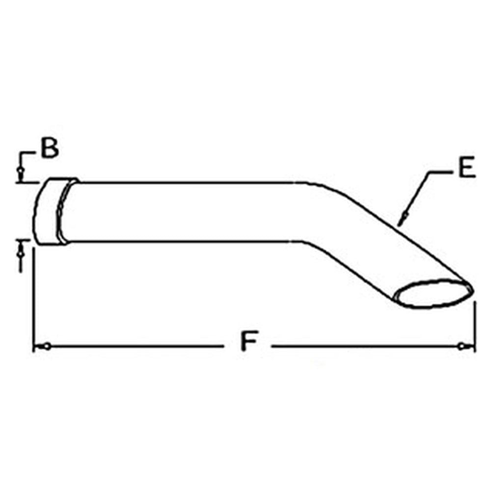 A147045 A180204 New Exhaust Pipe Fits Case-IH Tractor Models 1370 1570