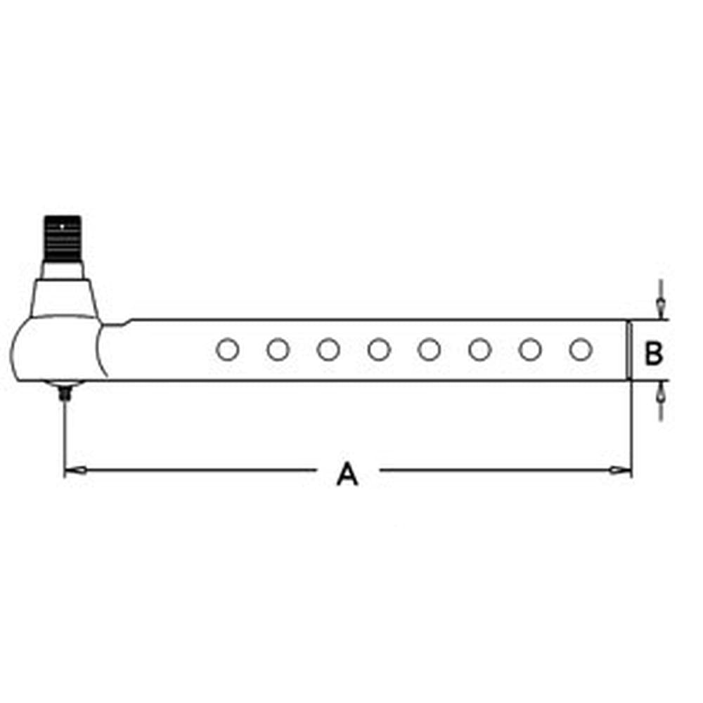 WN-A160197-PEX Tie Rod, Outer, RH Fits Case 2090 2094 2096 2290 2294 2390 2394