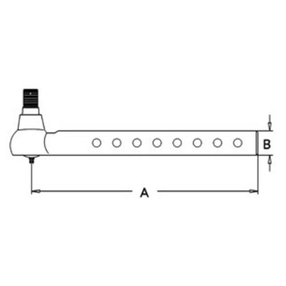 WN-A160197-PEX Tie Rod, Outer, RH Fits Case 2090 2094 2096 2290 2294 2390 2394