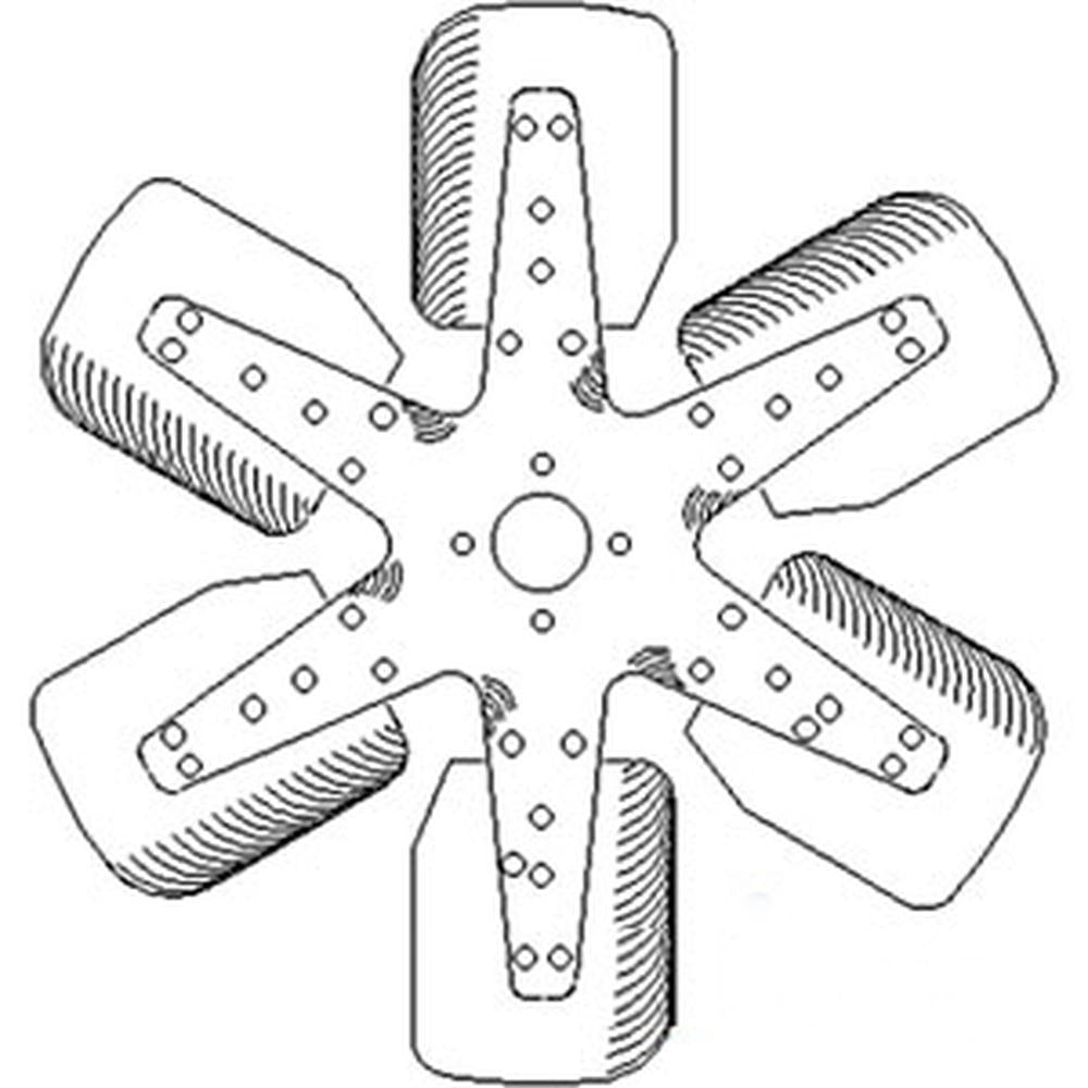 6 Blade Fan Fits Case/International Harvester Replaces A21456