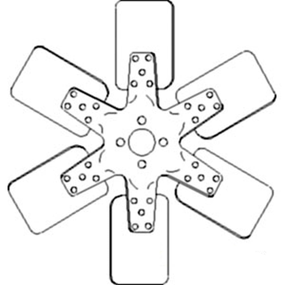 A173716 New 6 Blade Fan Fits Case-IH Harvester Tractor Models 460 560 3514