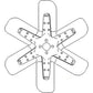 A173726 New 6 Blade Fan Fits Case-IH Tractor Models 544 656 664 706 2544 +