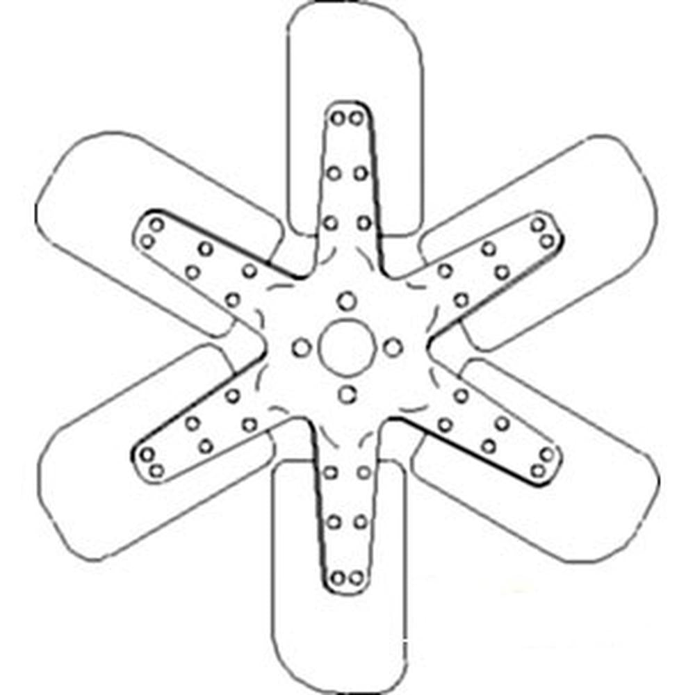 A173726 New 6 Blade Fan Fits Case-IH Tractor Models 544 656 664 706 2544 +