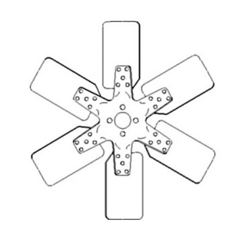 A-A173962 Fan, 6 Blade - Fits Case IH Diesel Models 480B, 480CK, 530, 570, 580CK