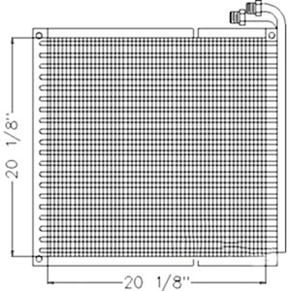 Hydraulic Oil Cooler A184084 Fits Case IH Skid Steer Loader 1840 1845C 1835C 183