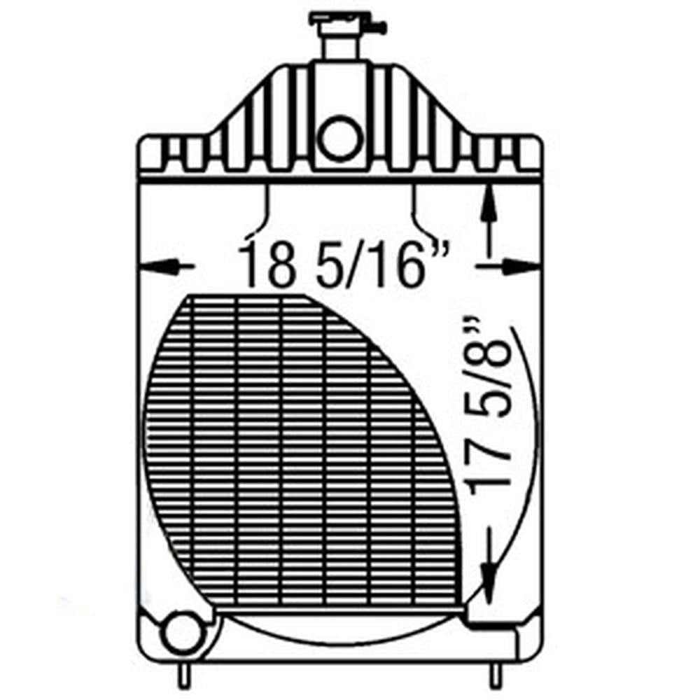 A35604 Radiator w/o Oil Cooler Fitting Fits Case/International Harvester 430CK