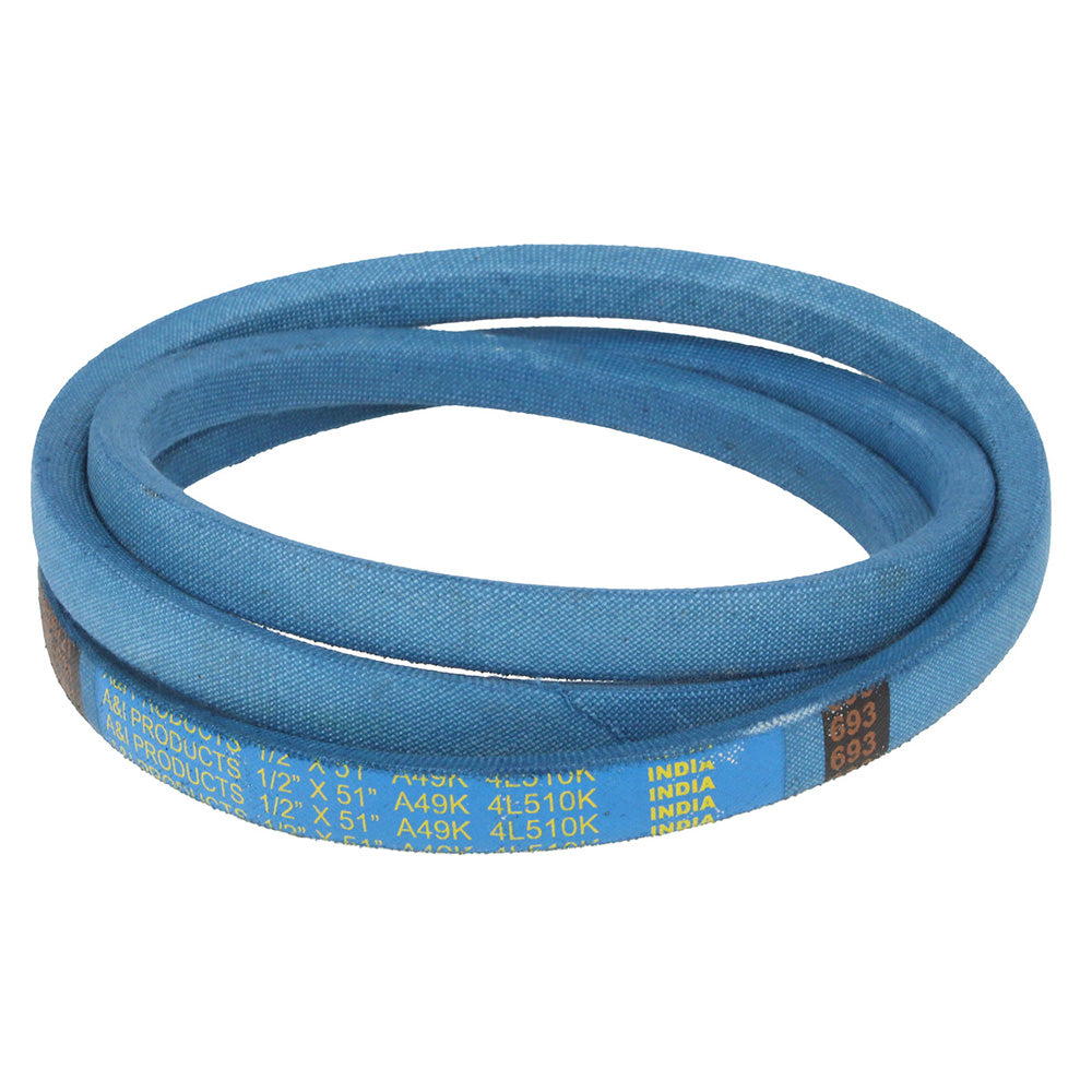 Blue V-Belt 1/2" X 51" Fits Cub Cadet 106465-C1 754-3016 954-3016