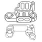 A5751K New Intake & Exhaust Manifold Fits John Deere Tractor 60 620 630 Gas