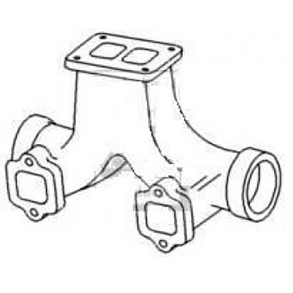 WN-A76322-PEX Manifold, 6 Cylinder, Diesel, Exhaust, Center Section Fits Case