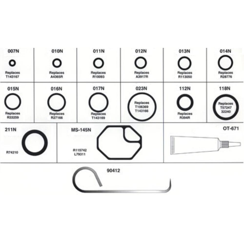 Air Conditioning O-Ring Service Kit Fits John Deere Models 32240 A3917R A4365R L