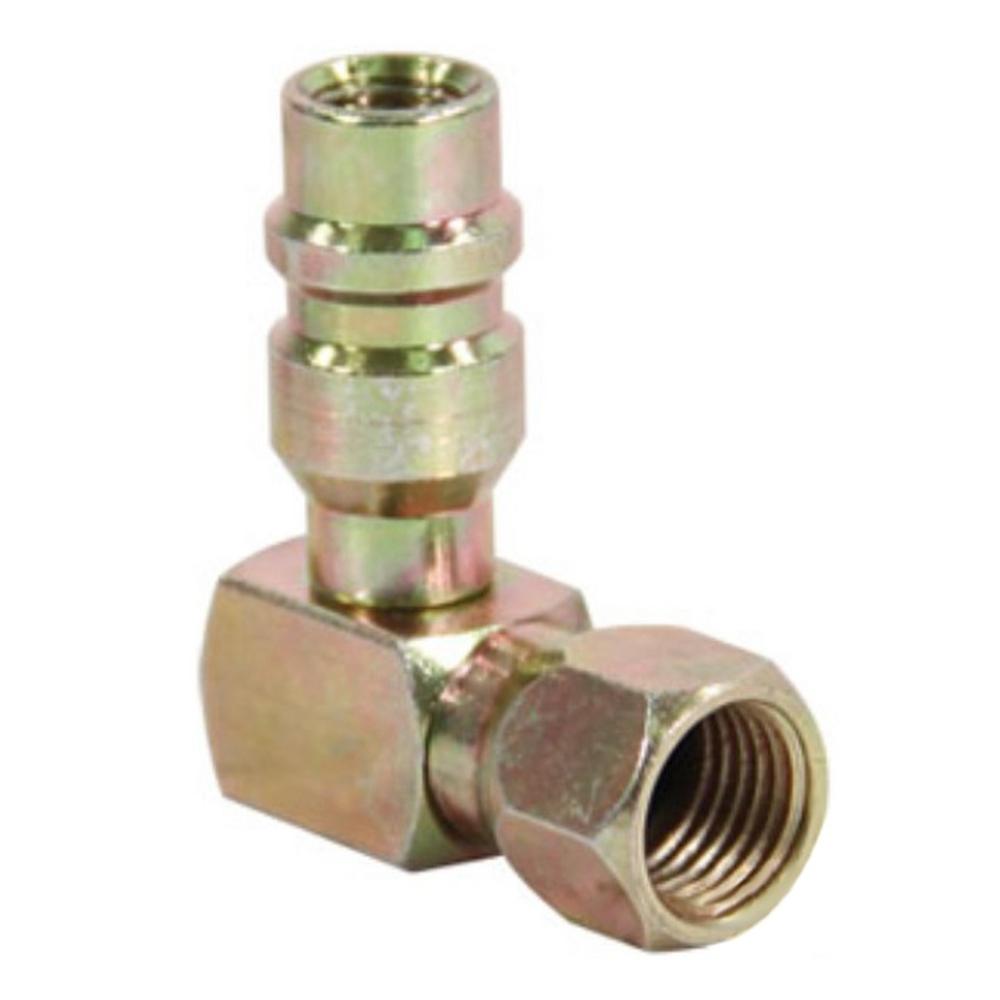 1/4" to R134A Adapter Low Side 90 Degree Fits John Deere 4050 4230 4440 4430
