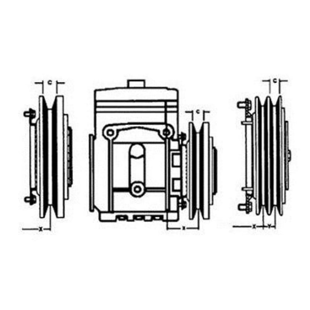 A/C Compressor Clutch Fits York 7" 2gr 1 wire - Mack Navistar Fits Volvo Western