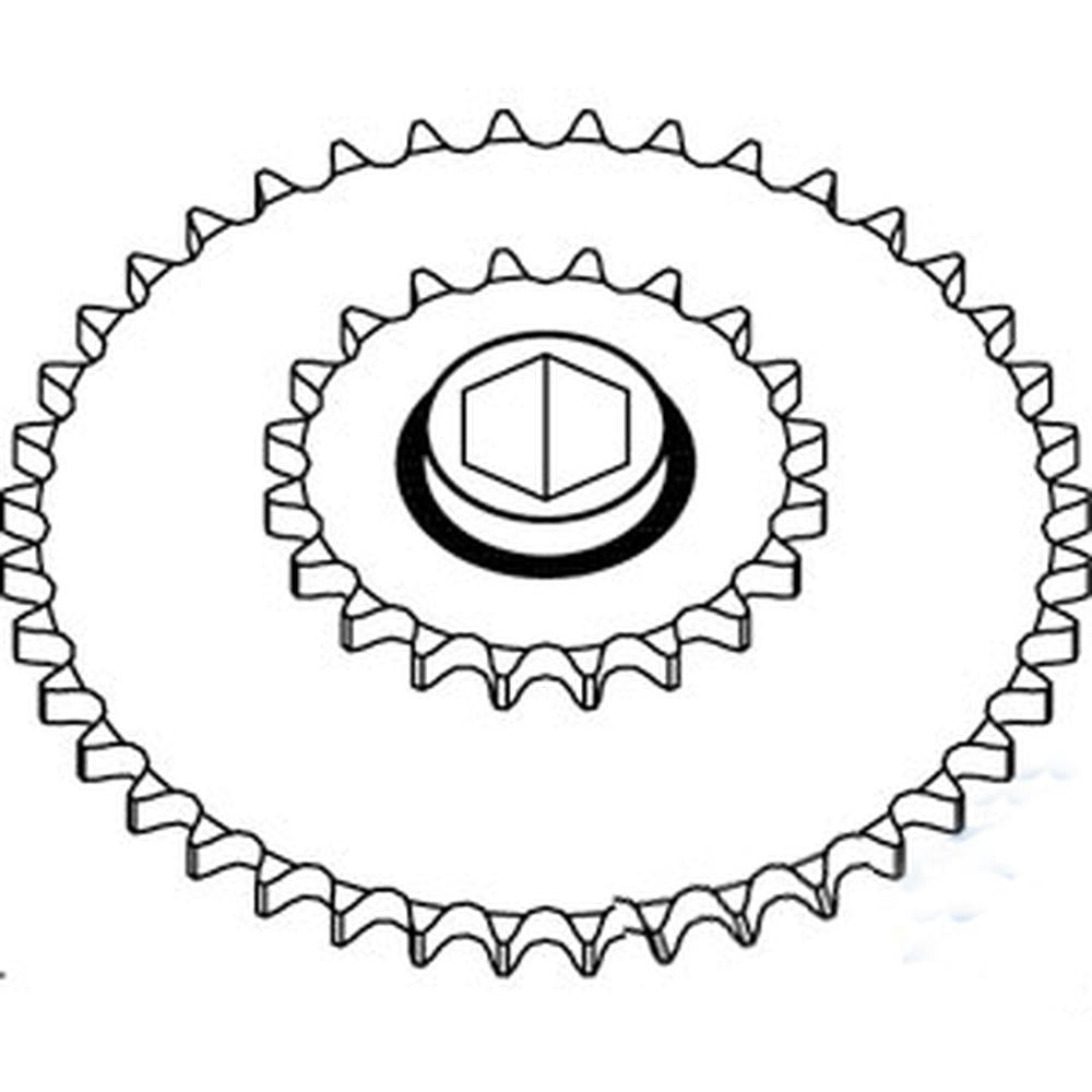 Sprocket - Double Lower Drive Roll Fits John Deere 330 435 530 535 430 AE39652