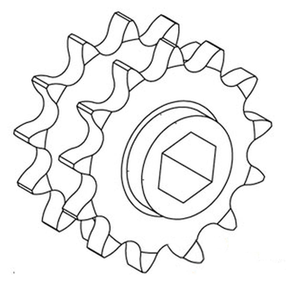 AE74597 Drive Double Sprocket Fits John Deere BALER 468 568 13 Tooth 80 Chain