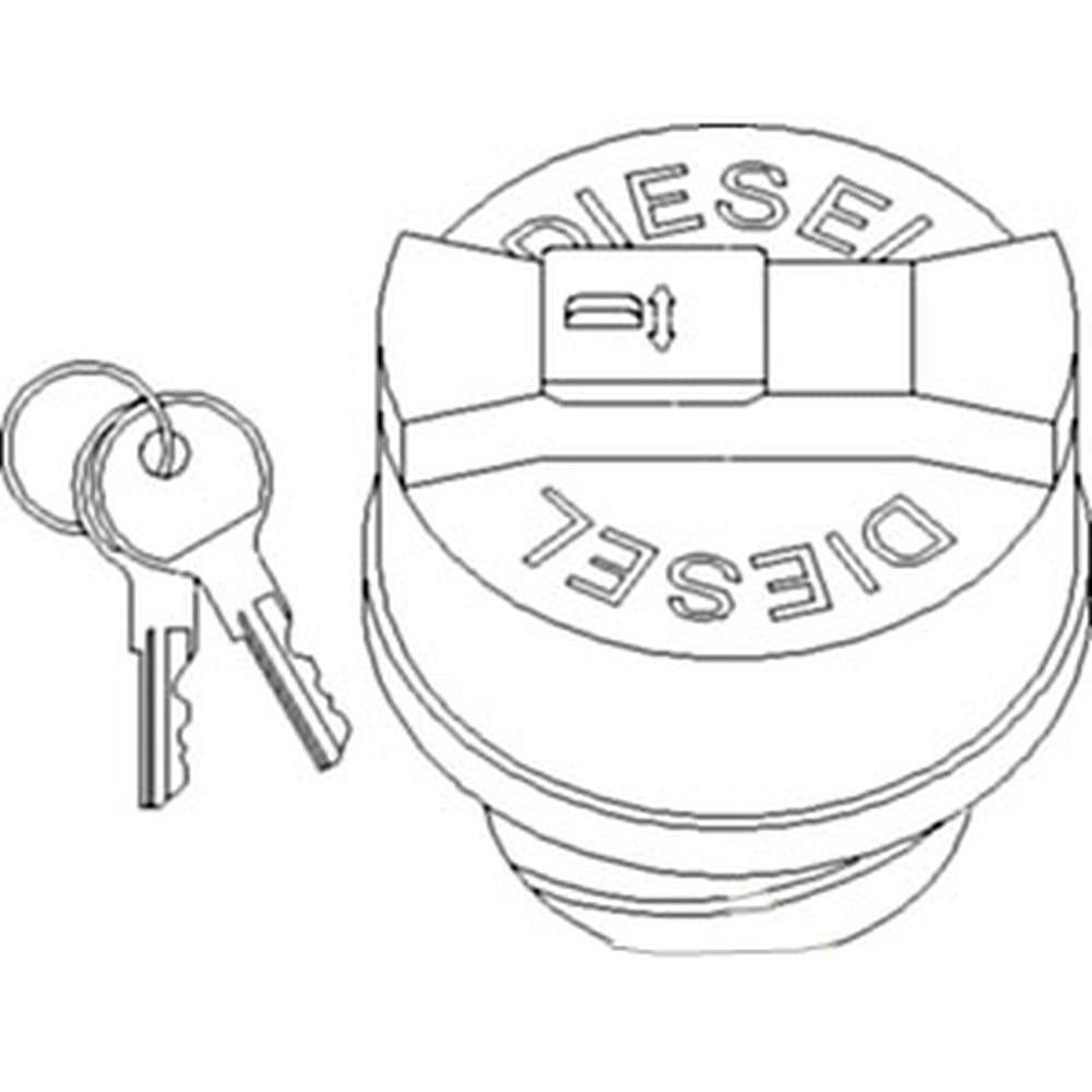 Lockable Fuel Cap Fits John Deere Tractor , Excavator AL113087
