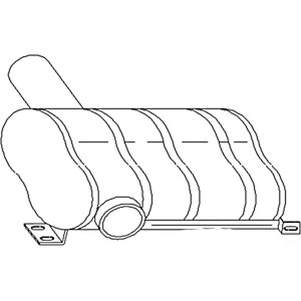 Underhood Muffler Fits John Deere Replaces AL1492