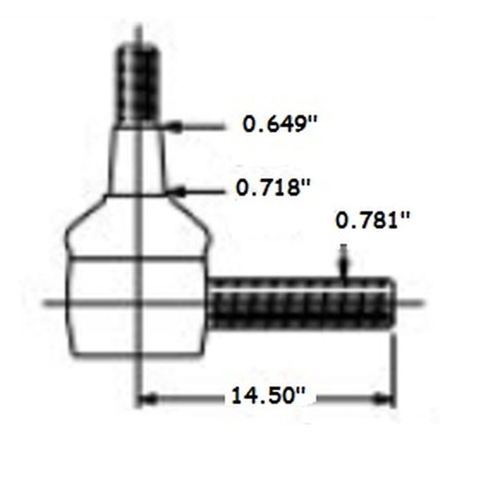 AL39024 New Tie Rod End Fits John Deere 1020 1120 1520 2020 2120 1030 1130 1530