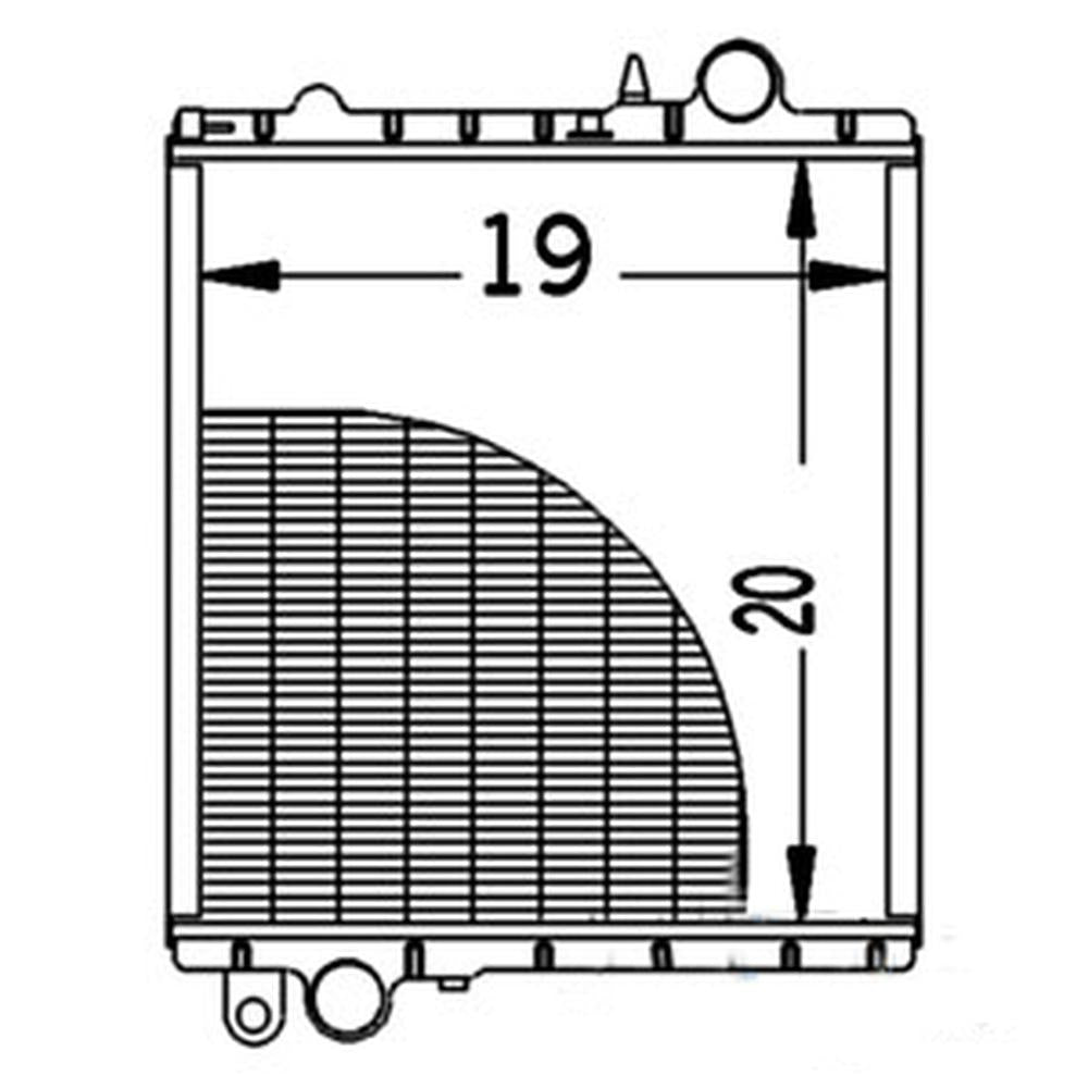 Radiator AL66774 Fits John Deere 2355 2450 2555 2650 2650N 2755 2850 2855N