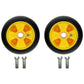 Qty. 2: Yellow Deck Gage Wheel  Fits John Deere Replaces AM115488