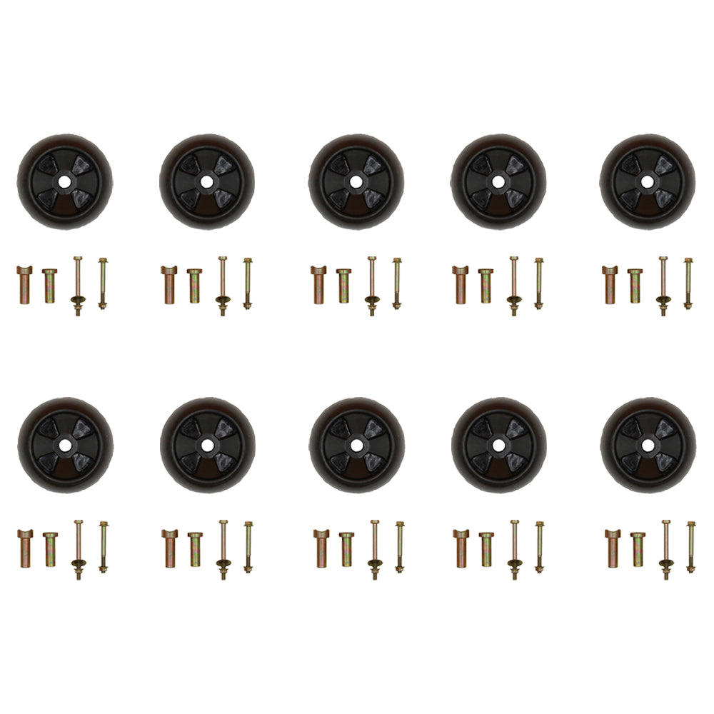(Pack of 10) Deck Wheel Kit Fits John Deere AM116299, AM133602, M111489, M125172
