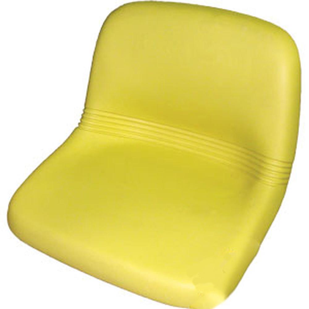 A-AM123666 Yellow Vinyl High Back Seat - Fits John Deere Riding Mowers