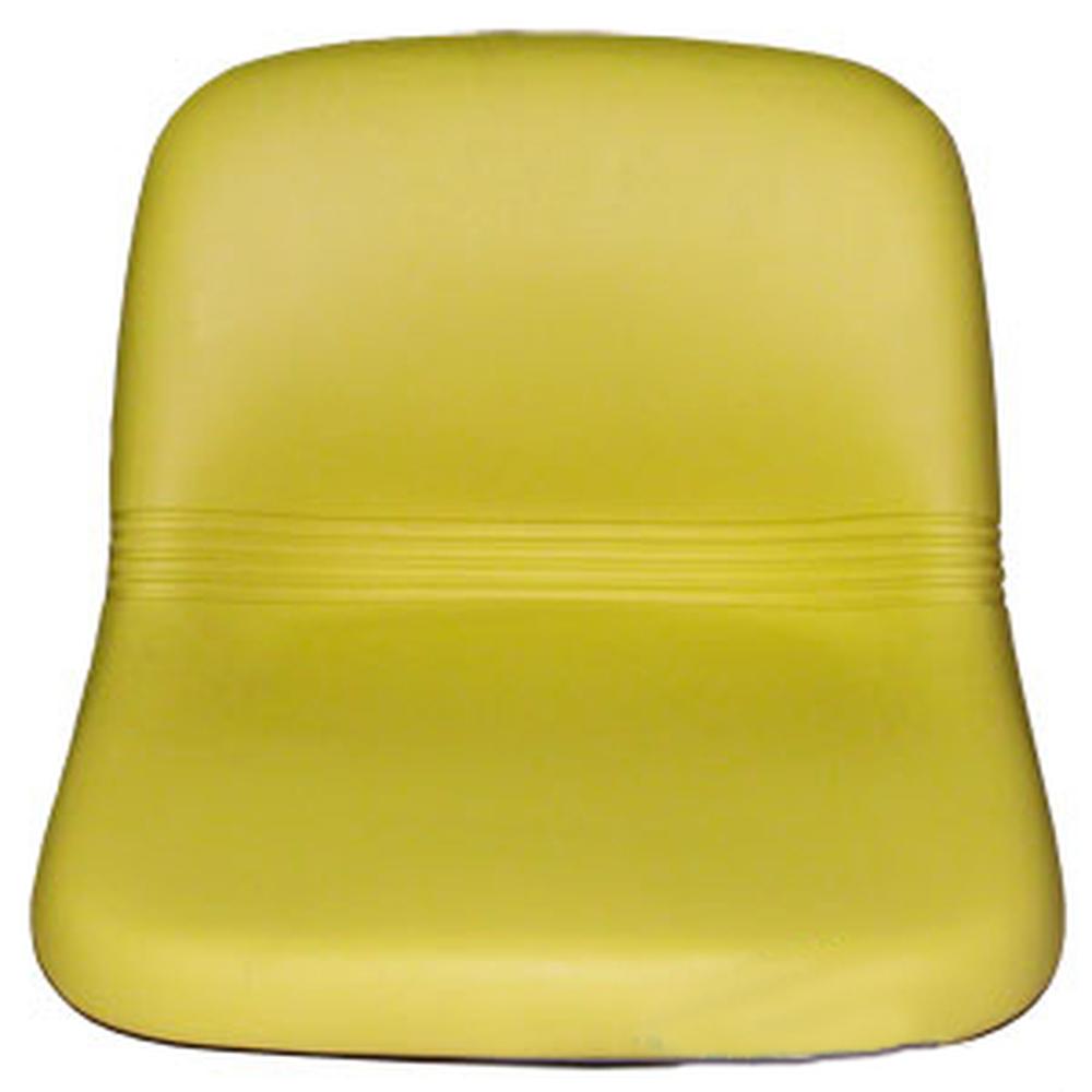 A-AM123666 Yellow Vinyl High Back Seat - Fits John Deere Riding Mowers