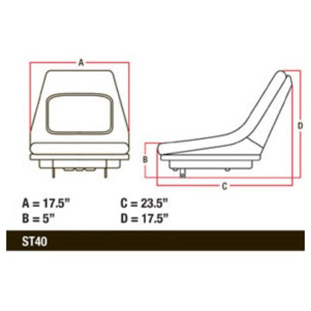 AM126865 Seat Fits John Deere Riding Mower LTR155 LTR166 LT133 LT155 LT166 SST16