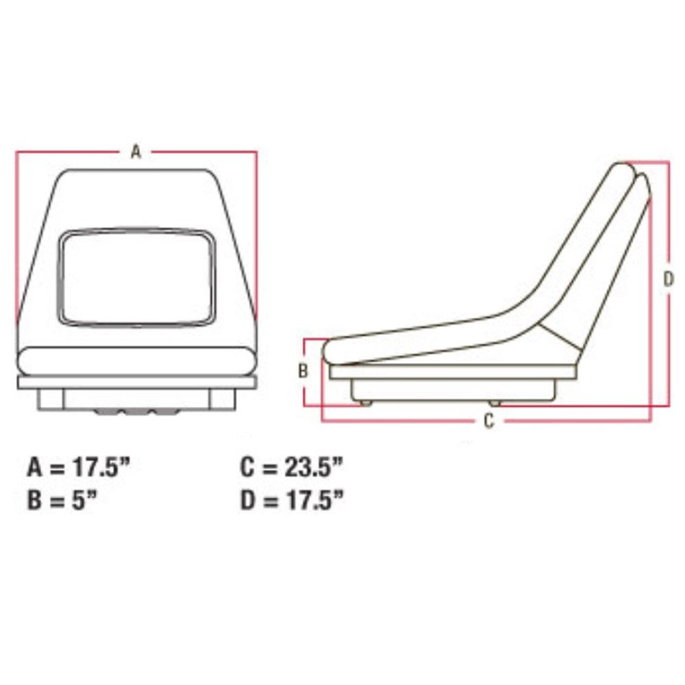 Yellow Seat Fits John Deere 4010 4100 4110 4115 445 455 Models AM117489 AM117489