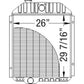 AN190887 New Radiator w/ 8 Fins Per Inch Fits John Deere 9940 9950 9960