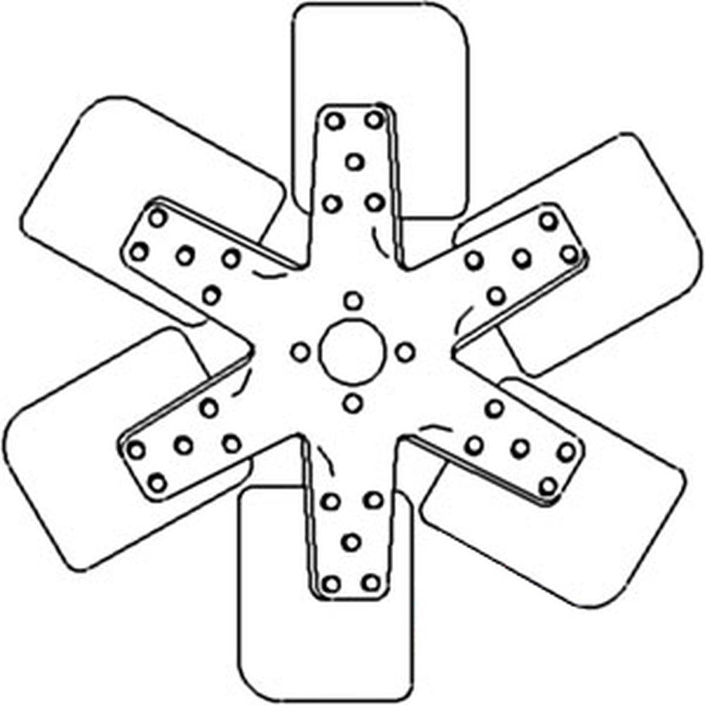 6 Blade Fan Fits John Deere AR38790 2510 2520