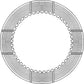 324240R1 transmission disc (metallic) Fits Dresser TD7C TD7E TD8C TD8E 100C 100E