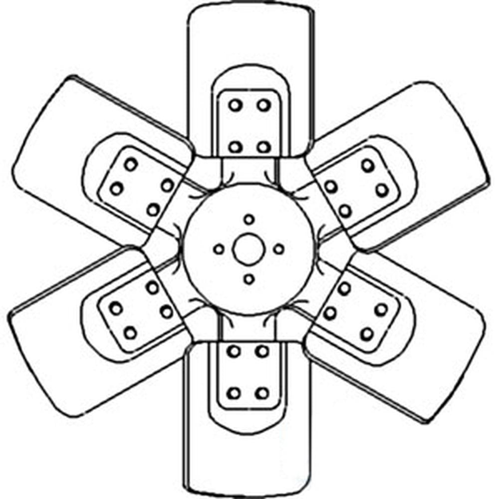 Fan Blade - 6 Fits John Deere 4430 4630 AR60401