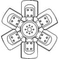 Fits John Deere Parts 6 Fan Blade AR64075 4230 4040 4030 3150 2950 2940 2950