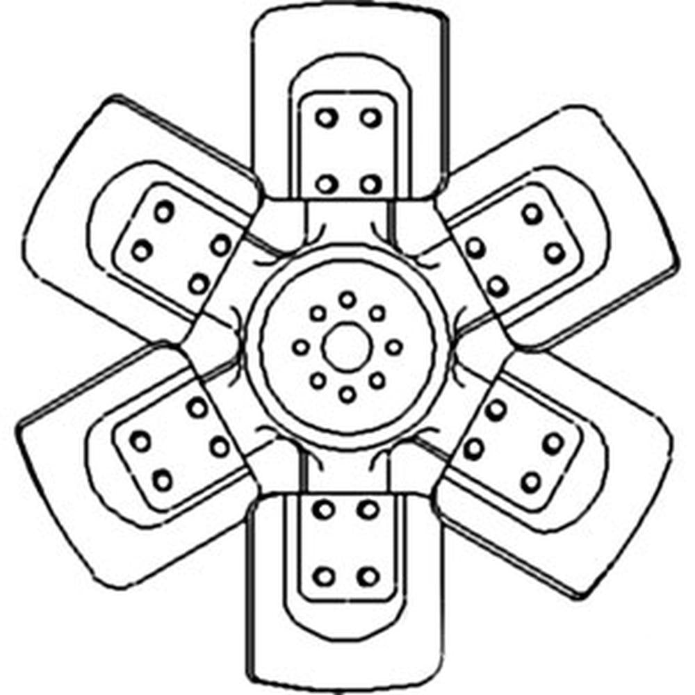Cooling Fan - 6 Blade fits John Deere 3140 4230 2940 2950 4030 4040 4230 AR64075