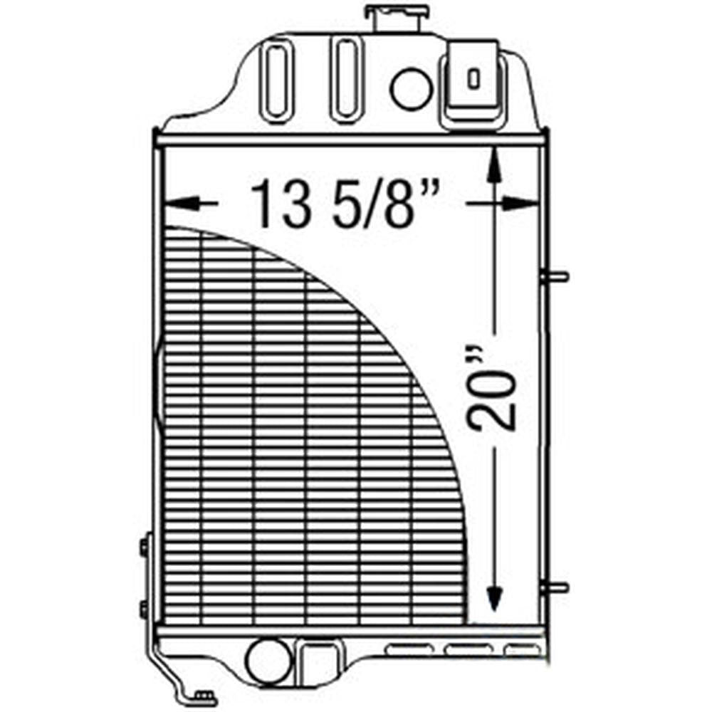 Radiator AL25255 Fits John Deere 302A 40 401 401B 401C 480 JD400 JD401 JD480