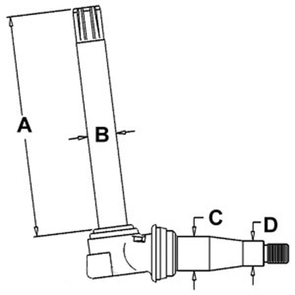 Universal Spindle Fits John Deere Replaces AR74606