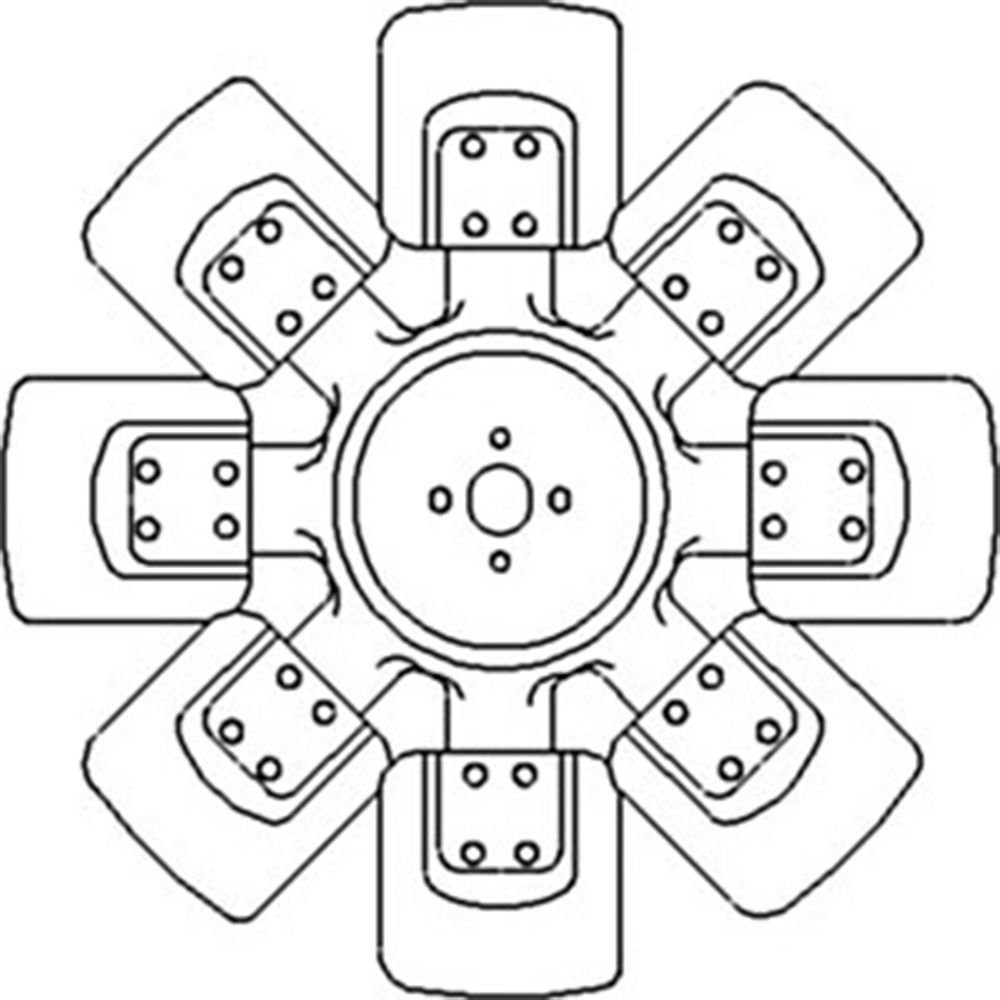 AR85892 8-Blade Radiator Fan Fits John Deere Skidder 440C 440D 448D 540B 540D +