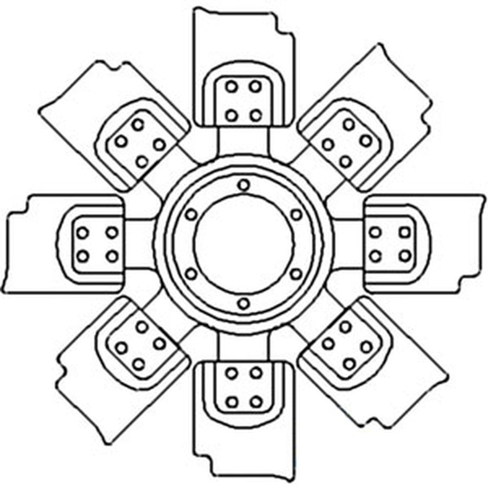 Fits John Deere Parts Fan 8 Blade AR94950 4455,4450,4255,4250,4055,4050,4055