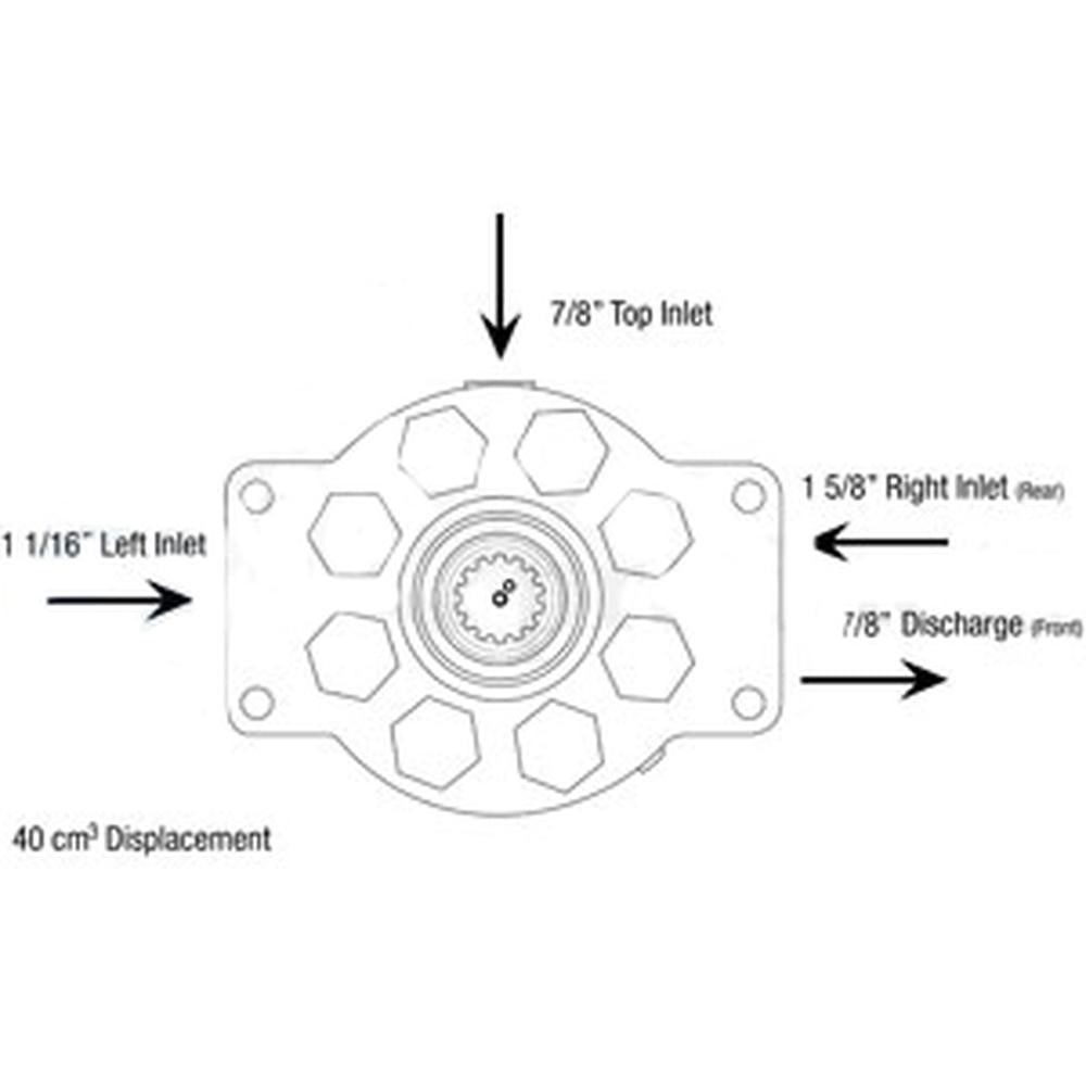 HYDRAULIC PUMP Fits John Deere 440 SKIDDER 440A 440B 5010 9950 COTTON 9960