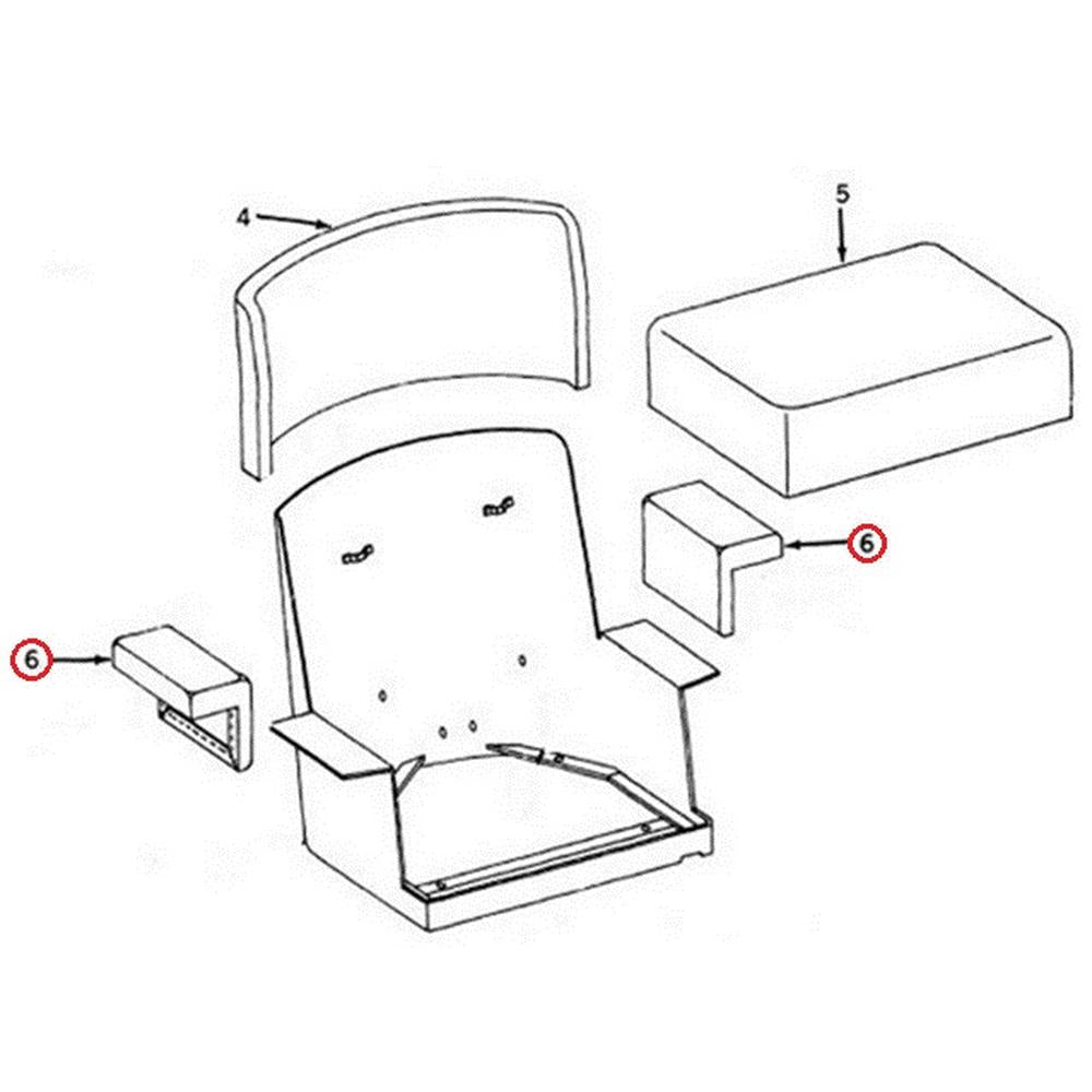 Armrest Set Vinyl Black Fits John Deere 350 450 450B 450C 550 430 1010 AT10140
