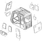 Lower Windshield Glass Fits John Deere Replaces 4289521