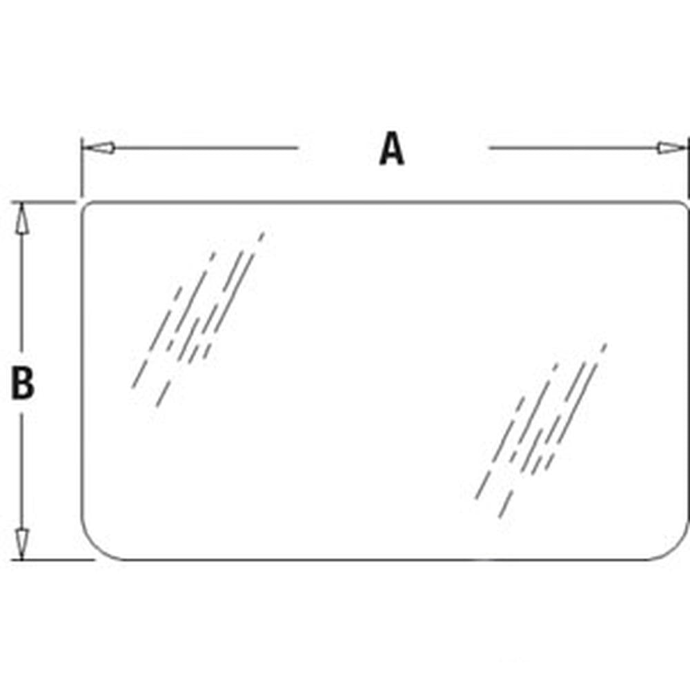 Lower Windshield Glass Fits John Deere Replaces 4289521