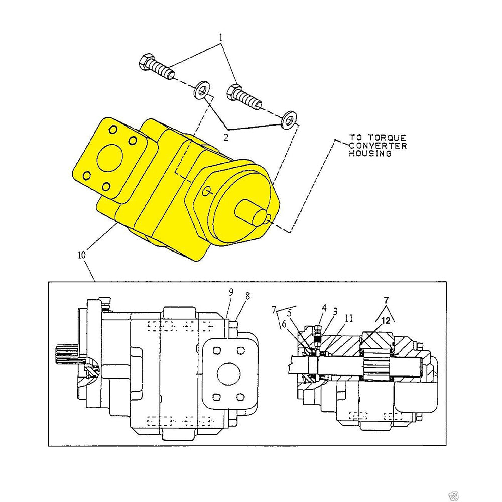 AT159745 Hydraulic Pump Fits John Deere DOZERS