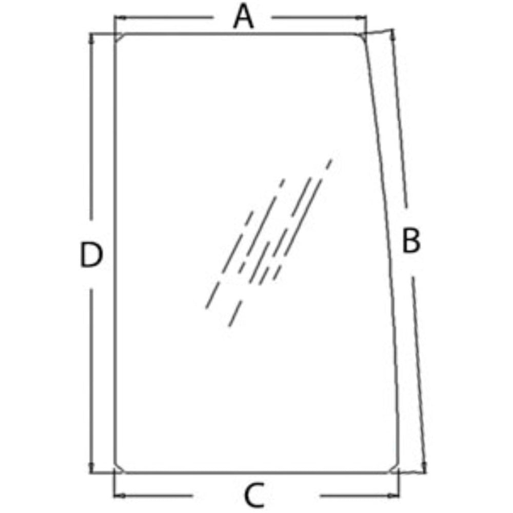 Glass AT183084 fits Hitachi EX110-5 EX160-5 Ex750Lc-5