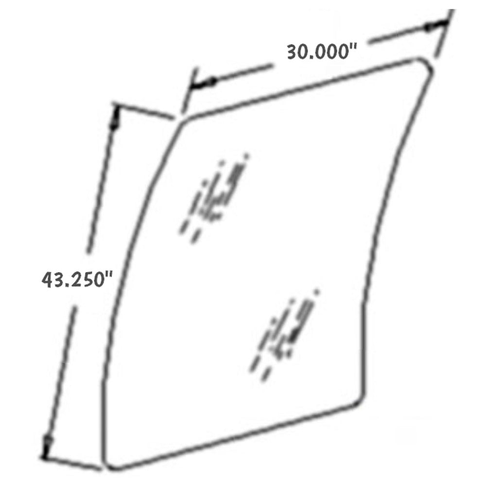 Cab Glass - Upper Windshield Fits John Deere 80 330 270 750 fits Hitachi