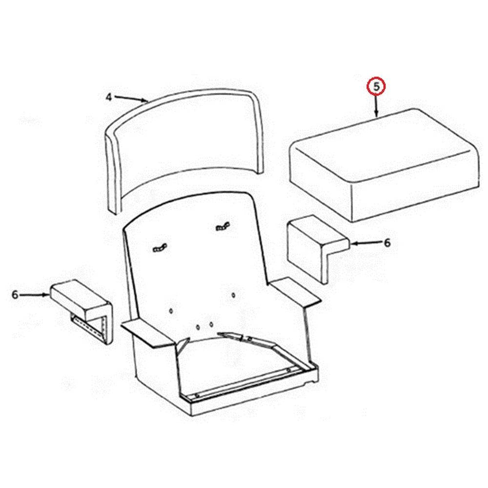 Bottom Cushion Fits John Deere Replaces AT23482