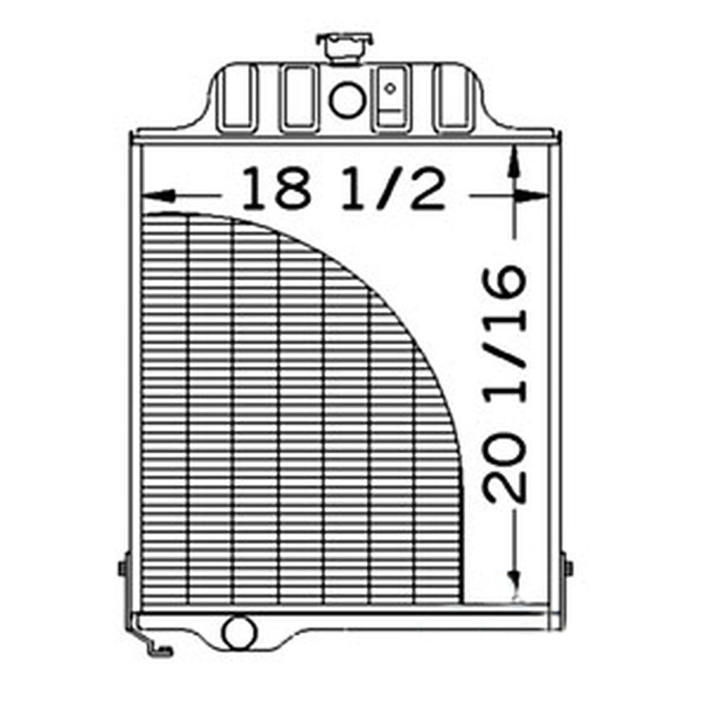 Radiator (w/o Oil Cooler) Fits John Deere Replaces 219711