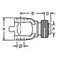 AW33097 New Splined Ball Collar CV Yoke Fits John Deere Rotary Cutter 1018 2018