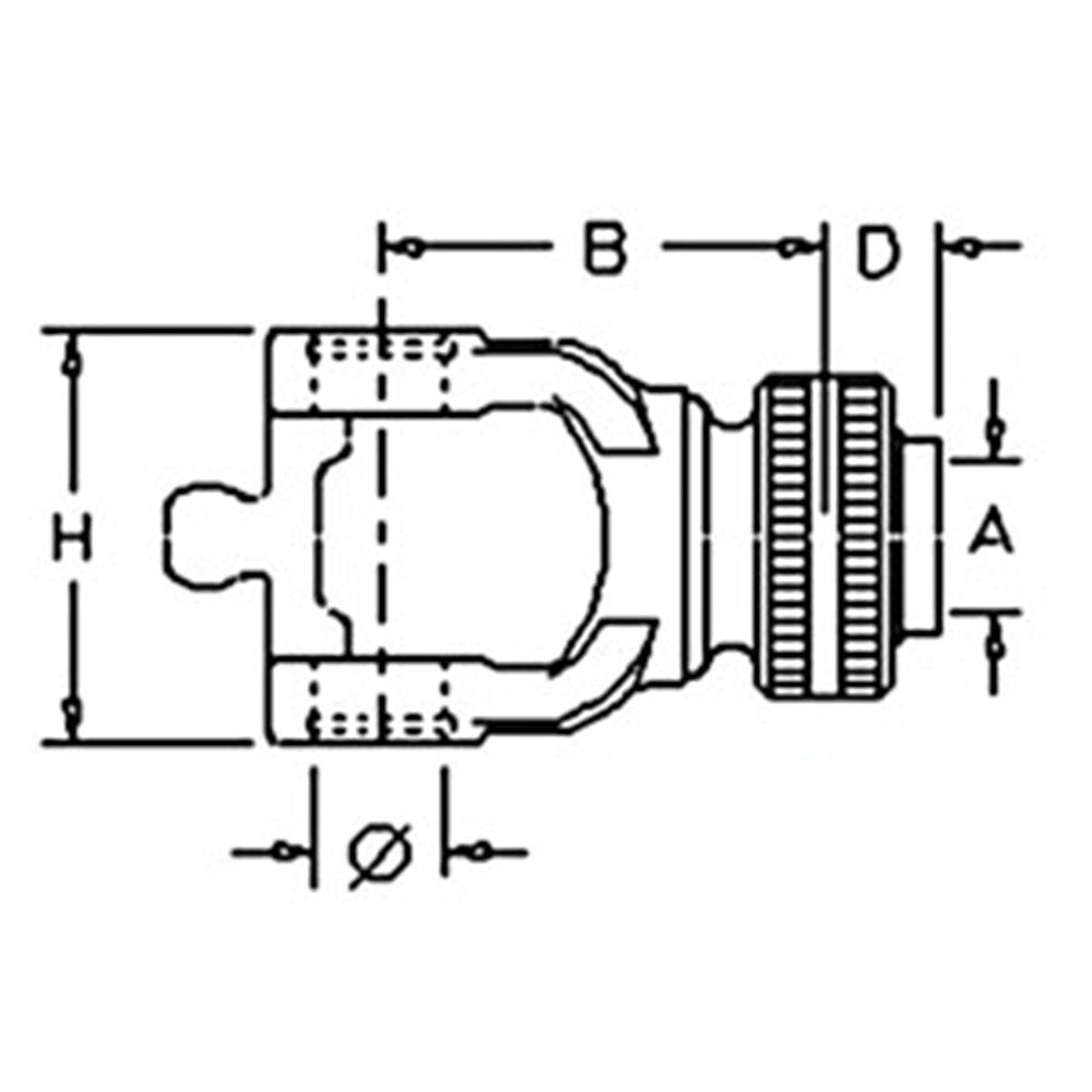 AW33097 New Splined Ball Collar CV Yoke Fits John Deere Rotary Cutter 1018 2018