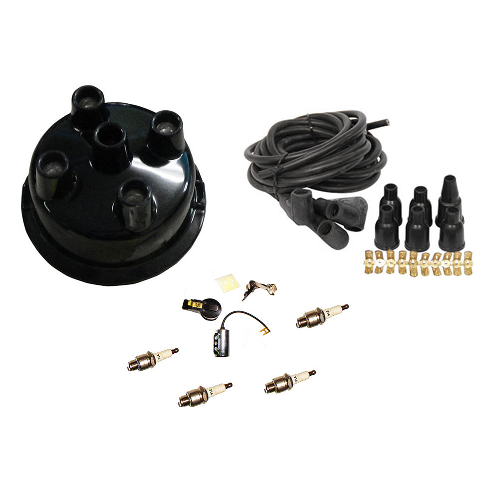 AY-ELI80-0031 Ignition Tune-Up Kit w/ Plugs, Cap & Wire Set Fits John Deere 1010